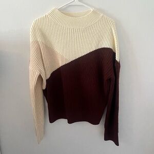 Multicolored asymmetrical sweater